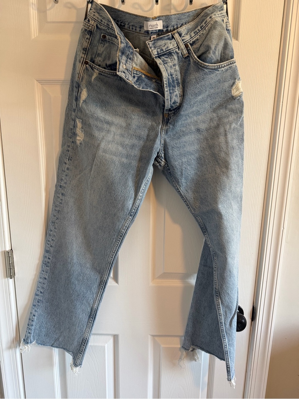 Nuuds Jeans Light Blue Distressed Denim